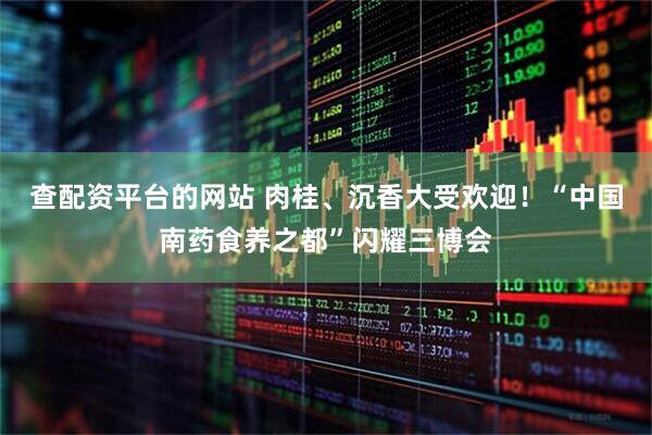 查配资平台的网站 肉桂、沉香大受欢迎！“中国南药食养之都”闪耀三博会